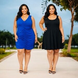 Torrid Blue and Black Mini Dresses